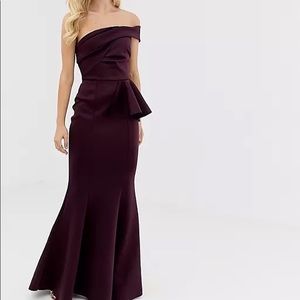 Asos plum formal dress